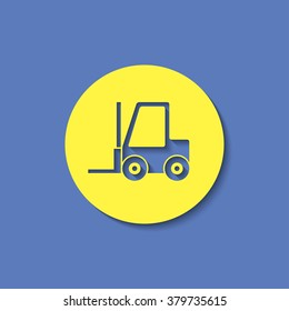 forklift loader vector icon