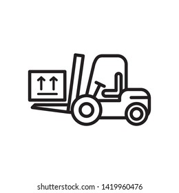 forklift, logistic icon, logo design