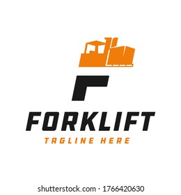 forklift logo design tool letter F