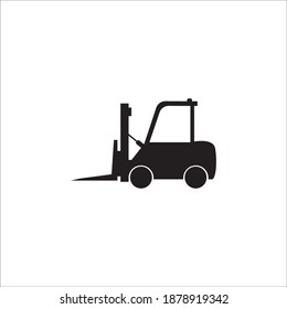 Diseño de la ilustración del icono del vector de la plantilla del logotipo de elevación de horquilla