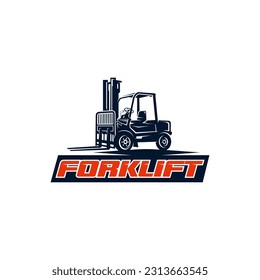 forklift logo vector. forklift icon. isolated logo design template element, suitable for your design need, logo, illustration, animation, etc.