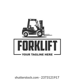 forklift logo vector. forklift icon. isolated logo design template element, suitable for your design need, logo, illustration, animation, etc.