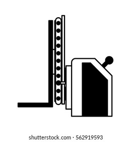 forklift machine logistic icon vector illustration design