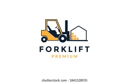 forklift modern logo vector icon illustration