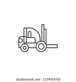 Forklift Modern Simple Outline Vector Icon