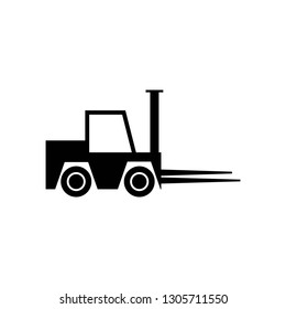 Forklift monochrome icon with EPS 10 - jpeg format, simple and trendy flat style isolated on white background - vector
