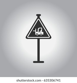forklift in operation road sign