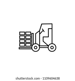 forklift outline icon. Element of construction icon for mobile concept and web apps. Thin line forklift outline icon can be used for web and mobile on white background