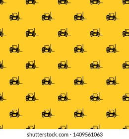 Forklift pattern seamless vector repeat geometric yellow for any design