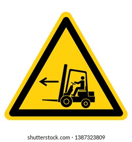 Forklift Point Left Symbol Sign, Vector Illustration, Isolate On White Background Label .EPS10 