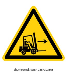 Forklift Point Right Symbol Sign, Vector Illustration, Isolate On White Background Label .EPS10 