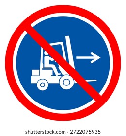 Signo derecho del símbolo del punto de la carretilla elevadora, Ilustración vectorial, aislado en la etiqueta blanca del fondo.EPS10 