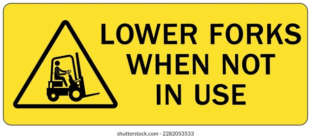 Forklift safety sign and labels 