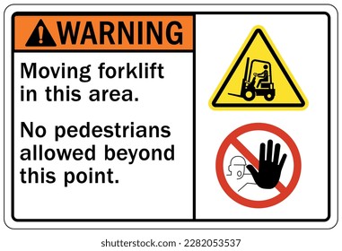 Forklift safety sign and labels 