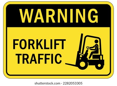 Forklift safety sign and labels forklift traffic