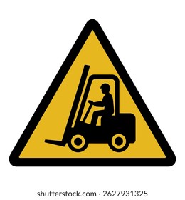Forklift Safety Warning Sign – Representation of Workplace Hazard Awareness and Industrial Caution