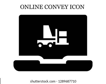 Forklift search icon. Editable Forklift search icon for web or mobile.