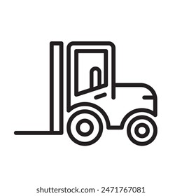 forklift simple icon, vector illustration 