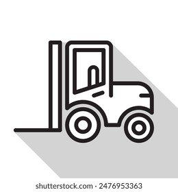 forklift simple icon, vector illustration 