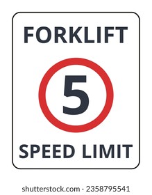 Forklift Speed Limit Symbol Vector
