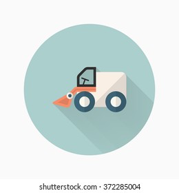 Forklift toy icon , Vector flat long shadow design. Children's toys concept.