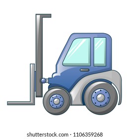 Forklift tractor icon. Cartoon of forklift tractor vector icon for web design isolated on white background