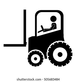 forklift tractor icon image 