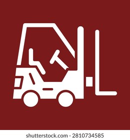 Forklift trendy vector illustration in flat style superb background.eps