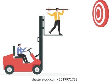 Forklift truck with boxes on pallet

