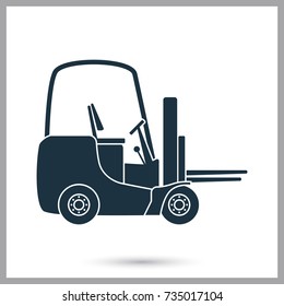 Forklift truck boxes simple icon for web and mobile design