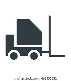 Forklift Truck Colored Vector icon