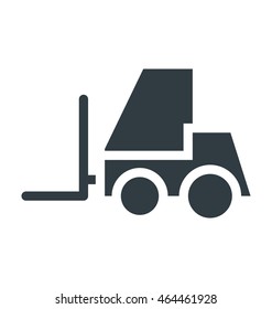 Forklift Truck Colored Vector Icon