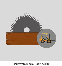 forklift truck construction sawmill icon graphic vector illustration eps 10