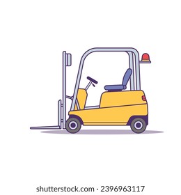 Forklift truck, Delivery and Logistic illustration