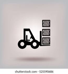 Forklift truck icon