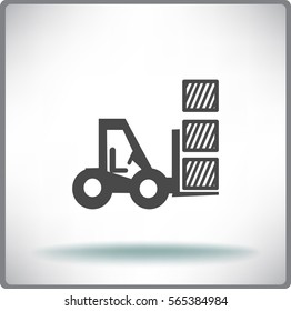 Forklift truck icon