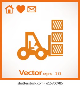 Forklift truck icon