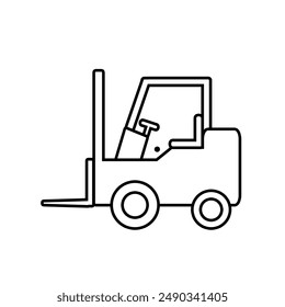 Forklift truck icon isolated on white background.