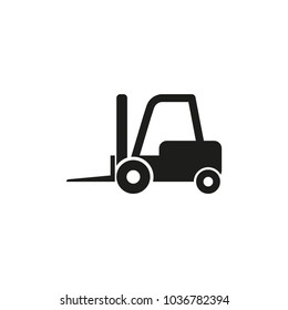 Forklift truck icon. Simple vector illustration.