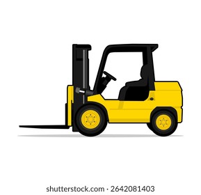 forklift truck industrial equipment illustration