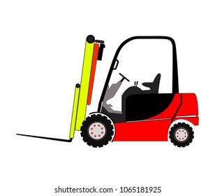 forklift truck isolated vector image