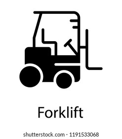 Forklift Truck Lift Move Materials Over Stock Vector (Royalty Free ...