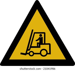 Forklift truck sign