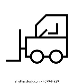 Forklift Truck Vector Icon