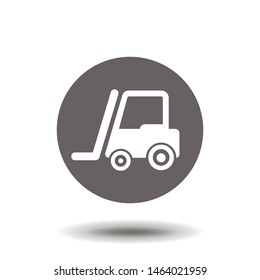 forklift truck vector icon. Flat design. Simple vector illustration for graphic and web design. EPS 10