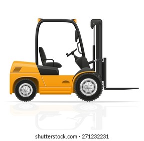 forklift truck vector illustration isolated on white background