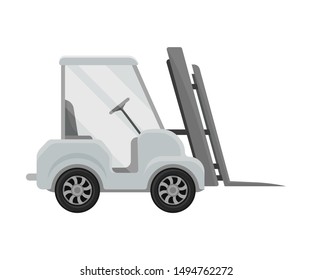 Forklift truck. Vector illustration on a white background.