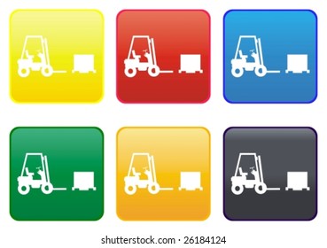 Forklift truck web button