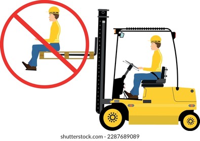 Forklift unloading pallet from cargo container or refrigerated truck to an industrial warehouse. Industrial storage and distribution of products