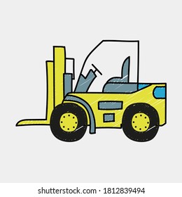 Forklift Vector art for your design or sticker etc